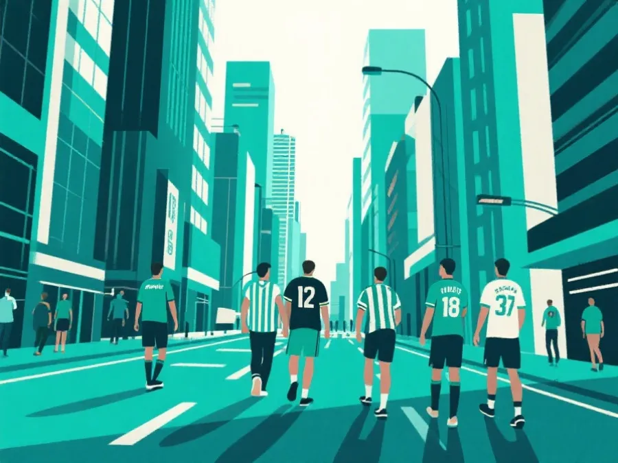 城市观赛动线与球迷氛围示意图